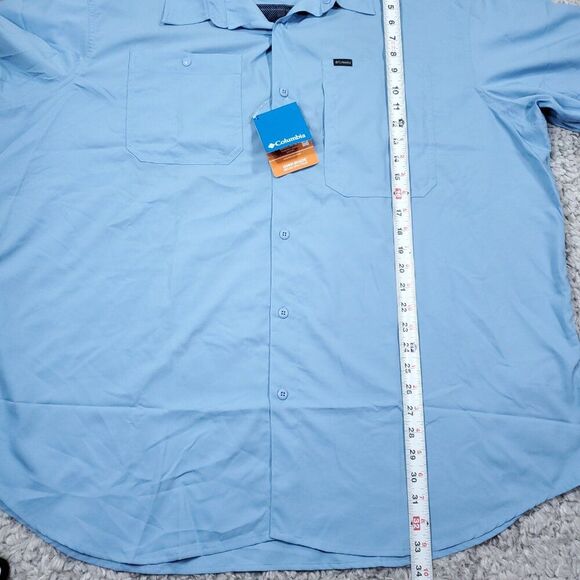 Columbia Omni Shade Men's Silver Ridge Utility Lite Shirt Light Blue Size 3X - Picture 9 of 9